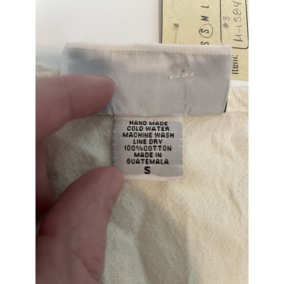 NWT Maya Jones Imports Size S Cream Tunic Tank Top 100%Cotton Handmade Guatemala - Picture 4 of 6